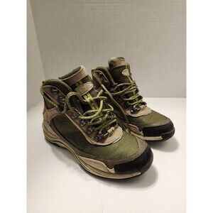 LL Bean Women's Green Mesh Lace Up Waterproof High Top Hiking Boots Size 7 M
